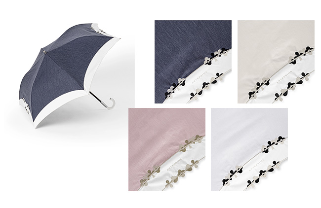 プレイングカードモチーフ晴雨兼用折りたたみ傘/ネイビー、ベージュ、ピンク、シルバーグレー